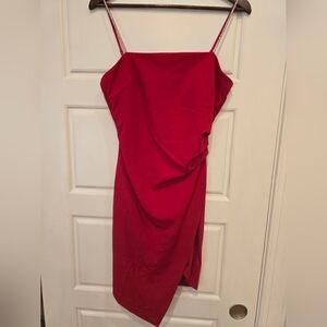 Emerald Sundae Asymmetrical Red Dress